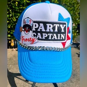 Custom Frosty Christmas Trucker Hat